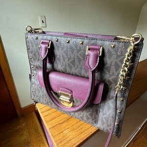 Purple and brown  Designer Women's Bag